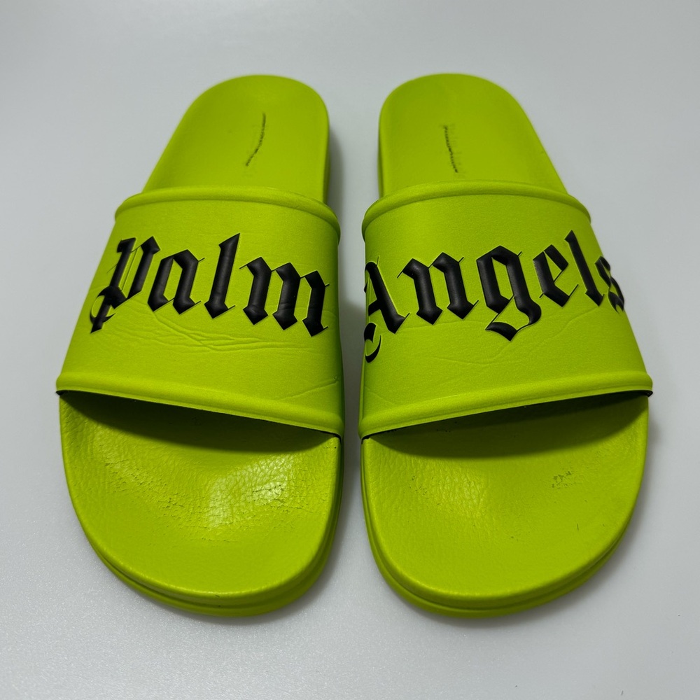 Palm Angels Pool Slides Light Green Men’s EU 44/US 11